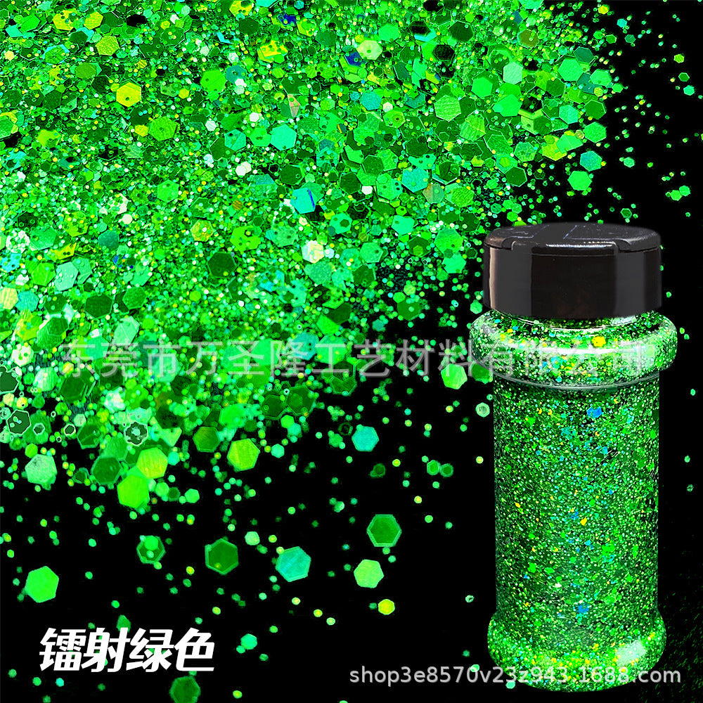 Wholesale Holographic Bottle Glitter Nail Art Colorful Sequins